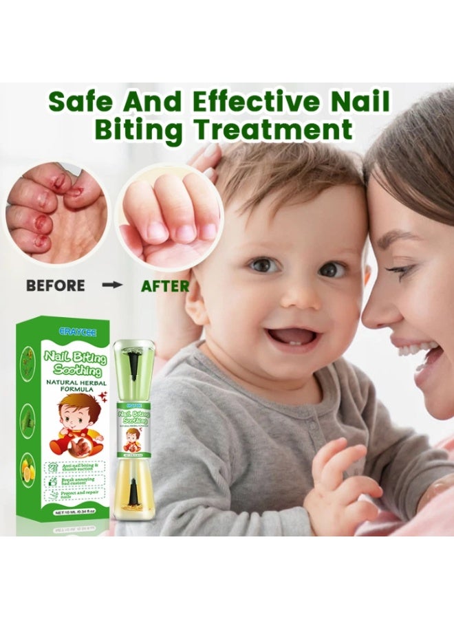 إيرايسي طلاء أظافر مضاد لقضم الأظافر، يمنع مص الإبهام، طلاء أظافر، ماء للأظافر، يمنع قضم الأظافر للأطفال والكبار، طلاء أظافر طبيعي مضاد لقضم الأظافر، يمنع مص الإبهام ويوقف قضم الأظافر، 10 مل - Image 3